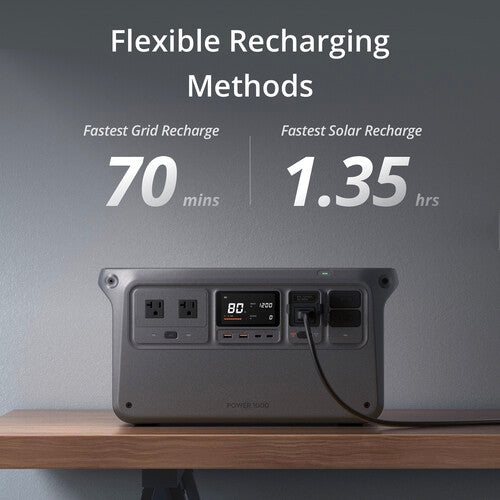 DJI Power 1000 Portable Power Station - 1000W Solar Generator for Camping, RV, Emergencies | Fast Charging, Quiet & Lightweight Backup Battery for Outdoor Adventures & Home Use