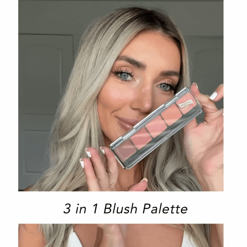 Glamour Crème™ Blush Palette - 6 Creamy Blush Colors for Cheeks & Lips, Long Lasting & Blendable Makeup - Perfect for Daily Wear, Date Night & Special Occasions