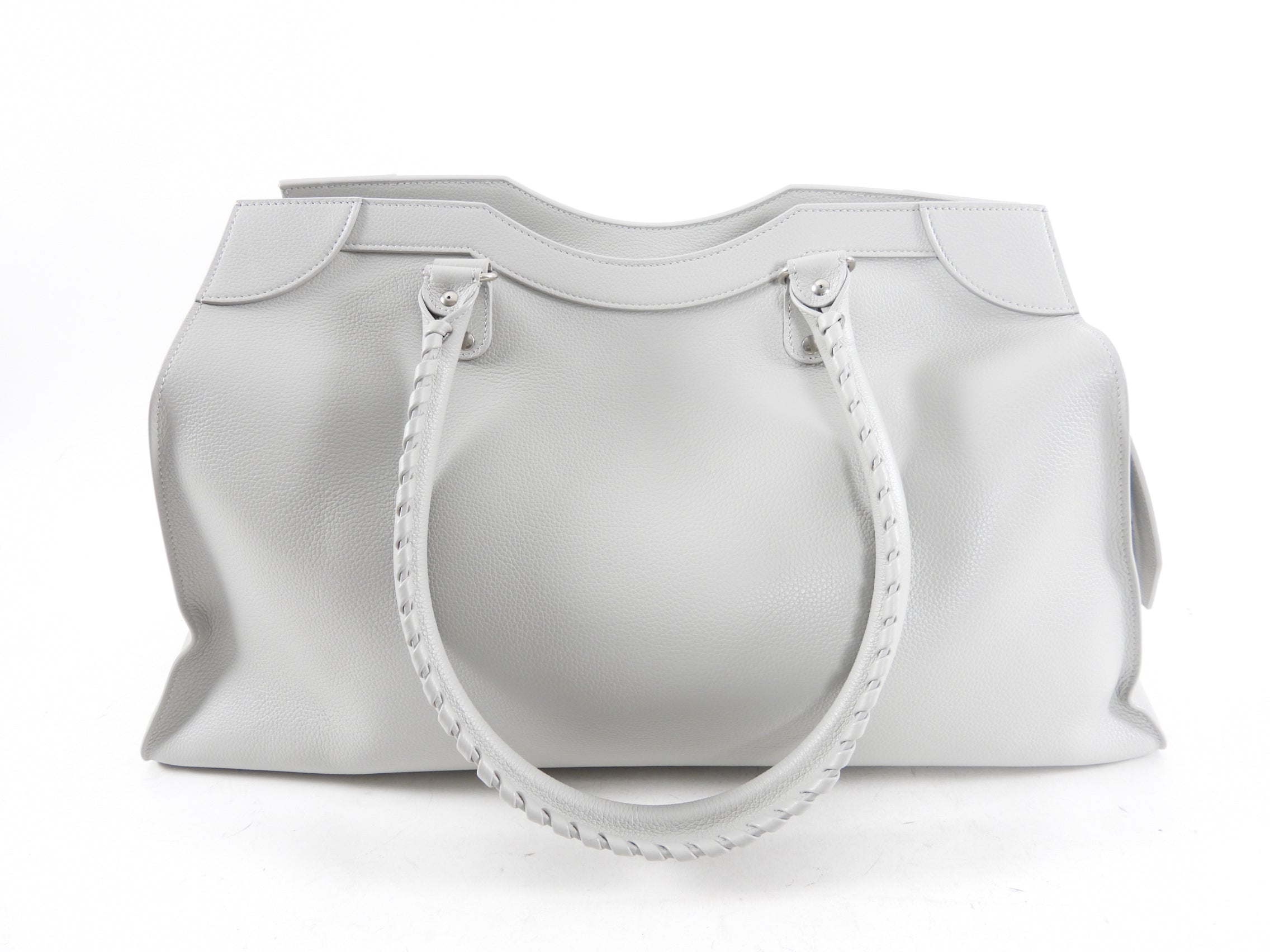 Balenciaga Large Dove Grey Leather Neo Classic City Travel Bag - Stylish & Spacious Carry-On for Women, Perfect for Work, Travel & Everyday Use
