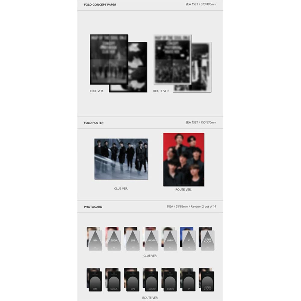 BTS Map of the Soul ONE Concept Photobook Special Set - Limited Edition Kpop Album with Photo Cards & Poster - Perfect for ARMY Collectors, Room Decor, and Gift Giving