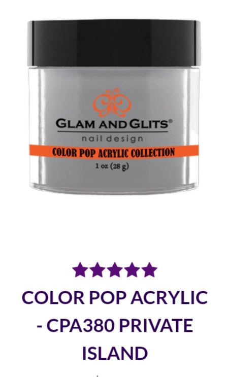 GLAM AND GLITS COLOR POP COLLECTIONS CPA380 - 1 oz Nail Polish in Private Island Shade | Vibrant Summer Nails for Beach Vacations & Pool Parties