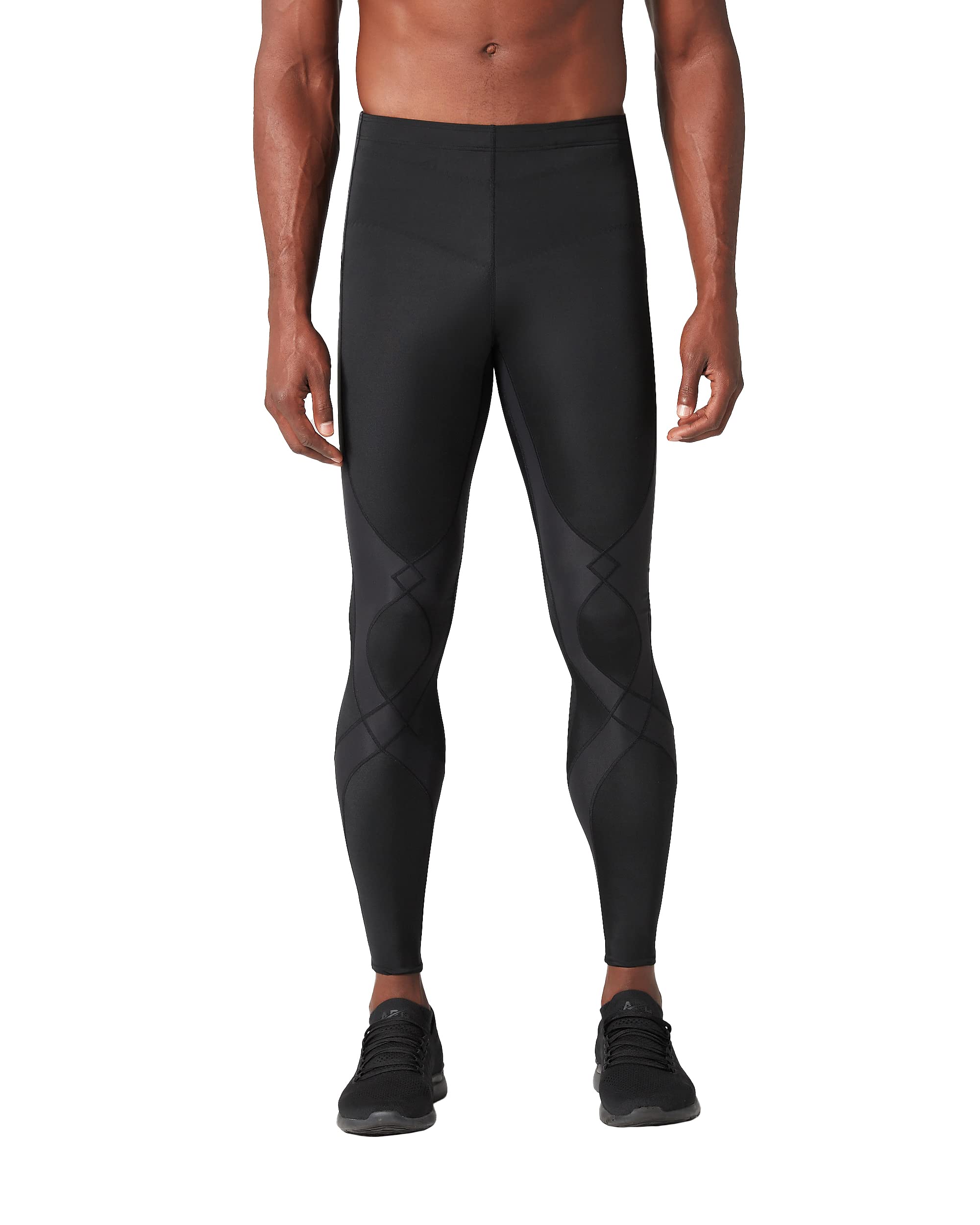 CW-X Men's Stabilyx Joint Support Compression Tights - Running & Recovery Pants for Athletes & Fitness Enthusiasts - Ideal for Marathon Training, Gym Workouts & Post-Exercise Muscle Recovery
