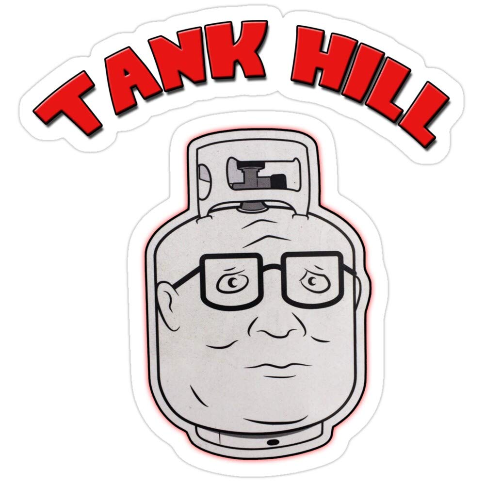 3 Pack King of The Hill Tank Hill Stickers - Funny Vinyl Decals for Laptop, Phone, Car, Guitar, Fridge - Perfect for Christmas Gifts & Home Office Decor