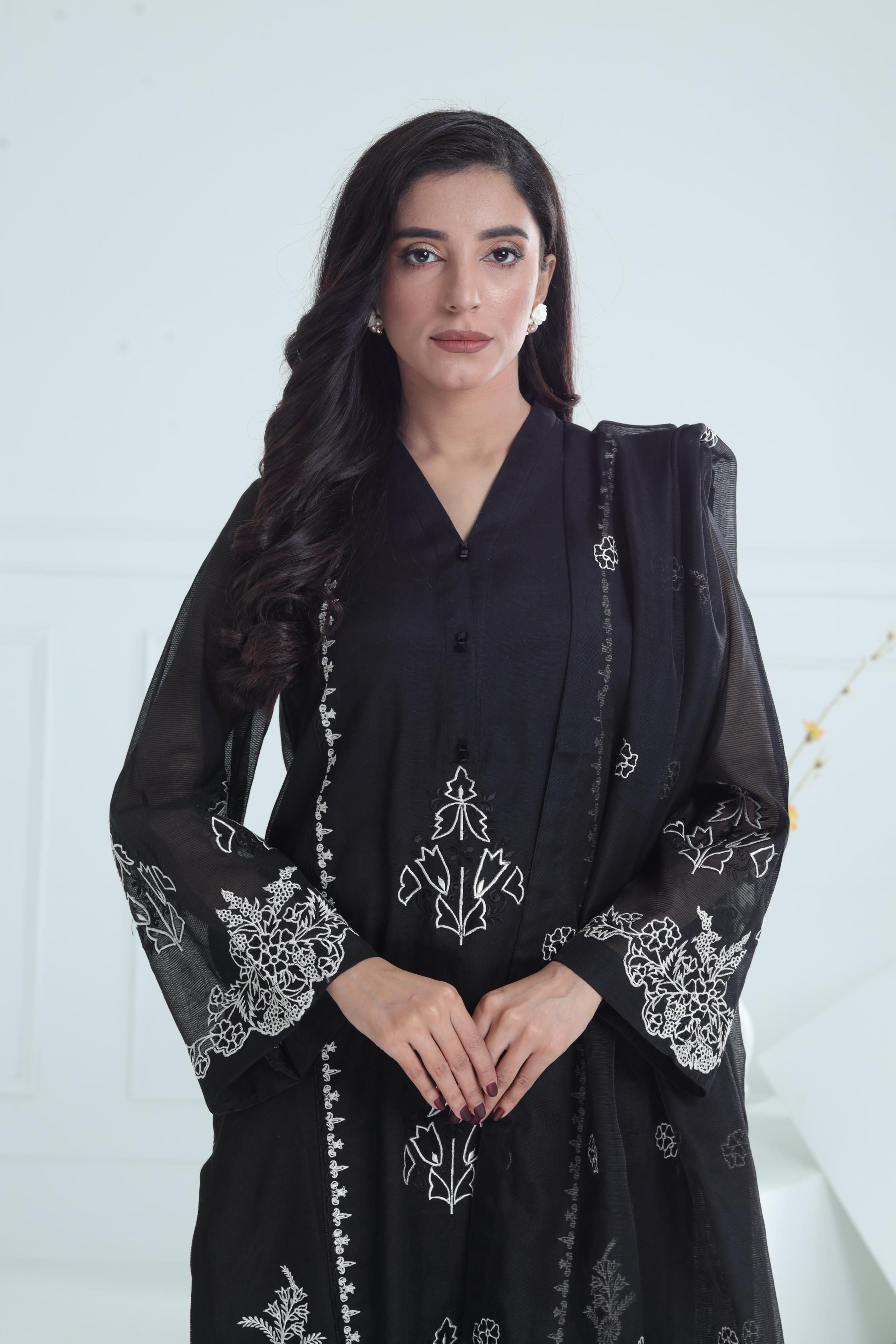 Premium Black Stitched Cotton Suit for Men - Formal Business Attire & Wedding Outfit | Stonez Brand | Perfect for Office, Interviews & Special Occasions