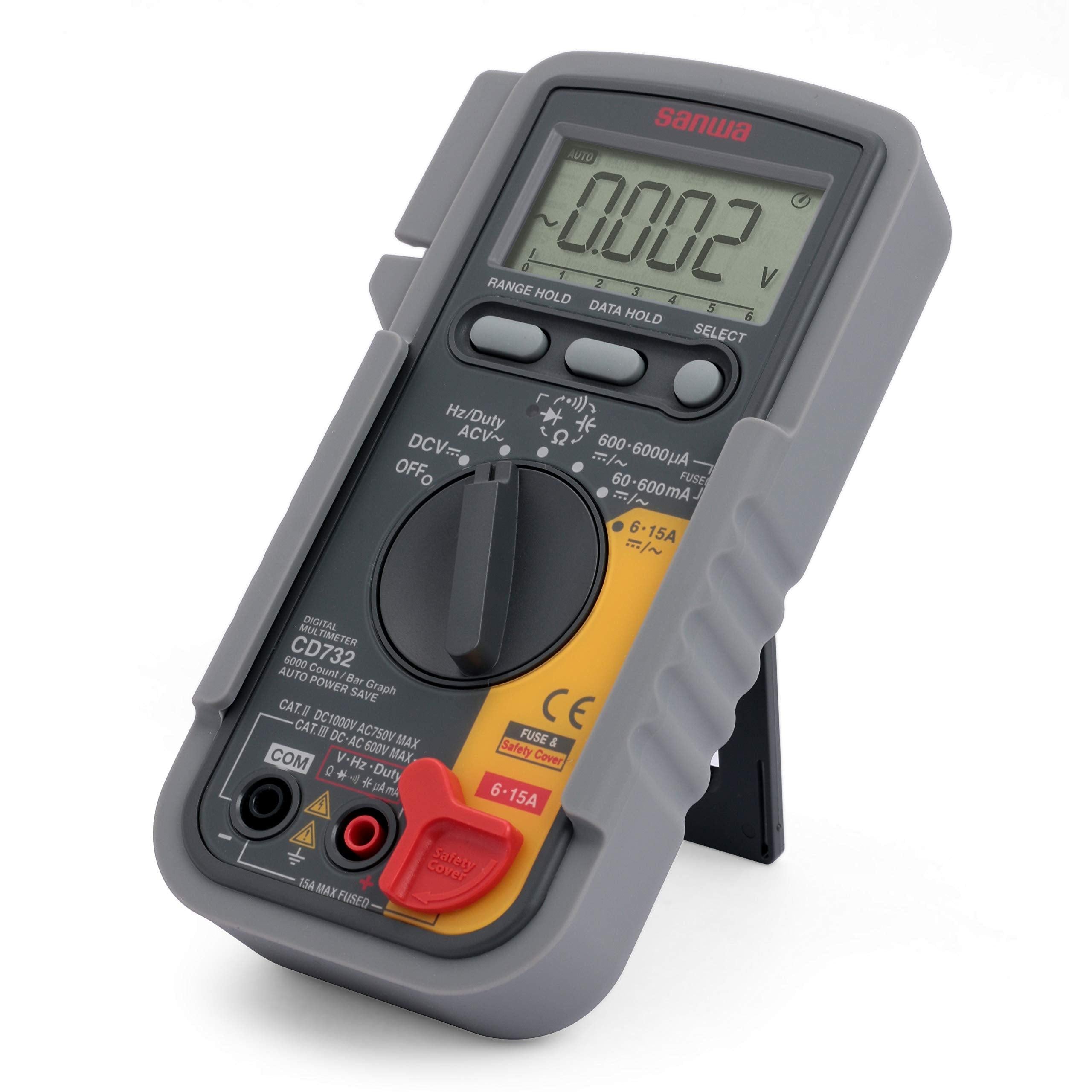 Digital Multimeter with High Speed Bar Graph, Continuity Buzzer & LED - CD732 | Accurate Voltage, Current & Resistance Testing for Home, Auto & Electronics Repair