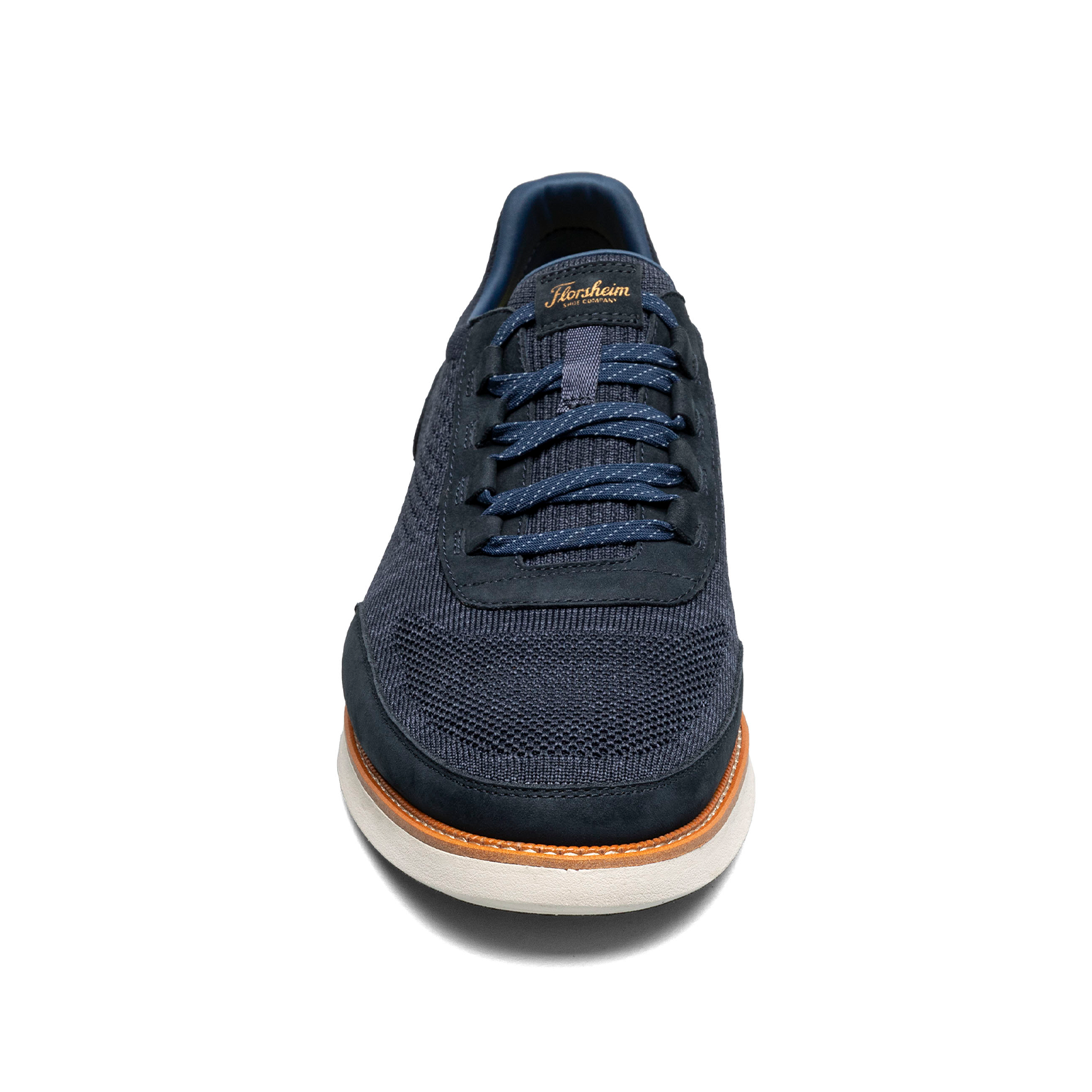 Florsheim Men's Knit Elastic Lace Slip-On Loafers - Comfortable Navy Casual Shoes for Work, Travel & Everyday Wear