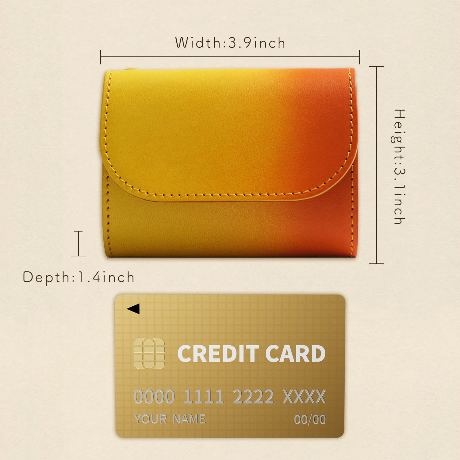 Japanese Traditional Genuine Leather Gradient Dye Slim Wallet - Minimalist Card Holder & Coin Purse for Men & Women | Handmade in Kyoto, Japan (Black) | Perfect for Everyday Carry, Travel & Gift Giving