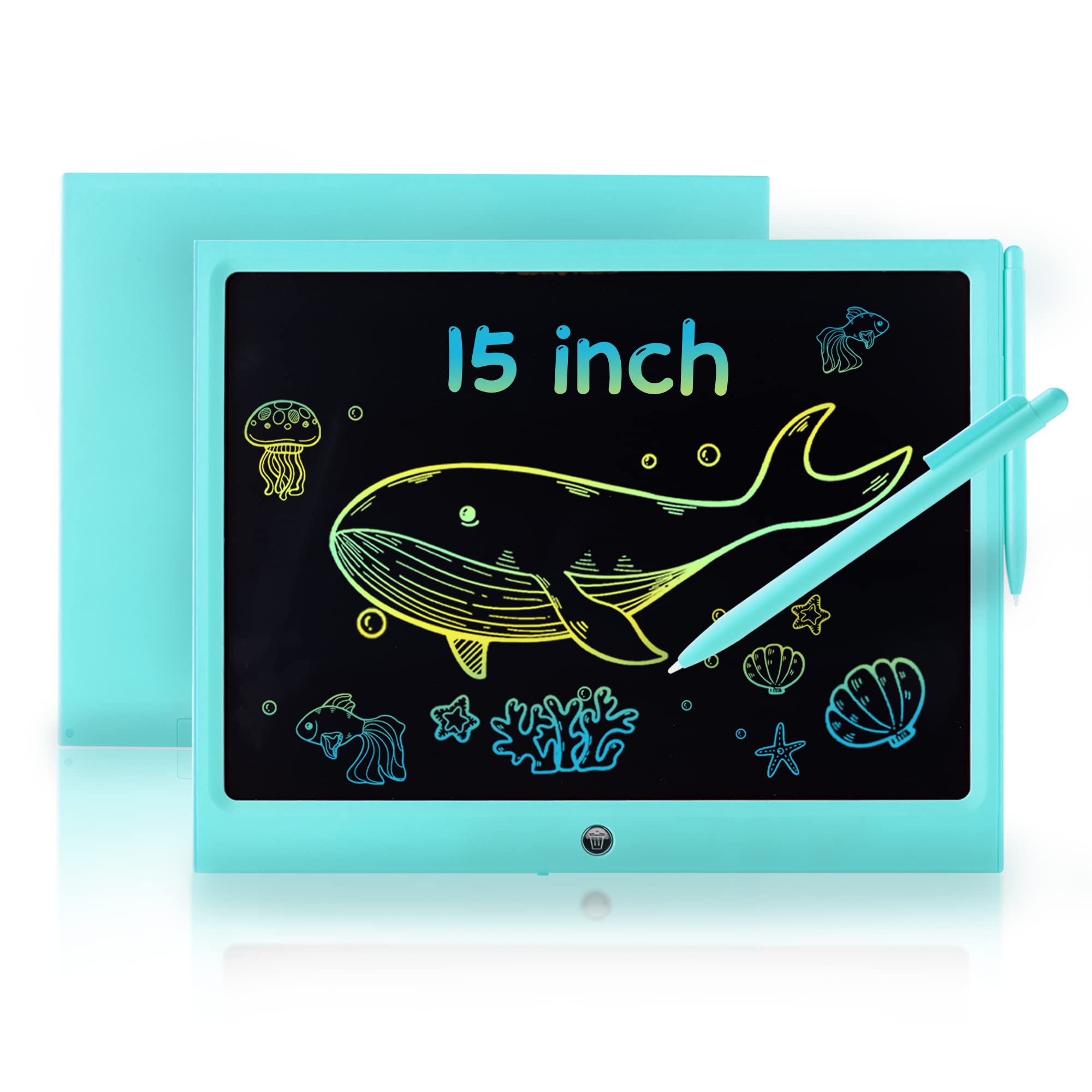 15 Inch LCD Writing Tablet for Kids - Colorful Electronic Doodle Board & Educational Drawing Pad | Perfect Christmas Birthday Gift for Boys & Girls Ages 3-9 | Ideal for Home, School & Travel Learning Activities