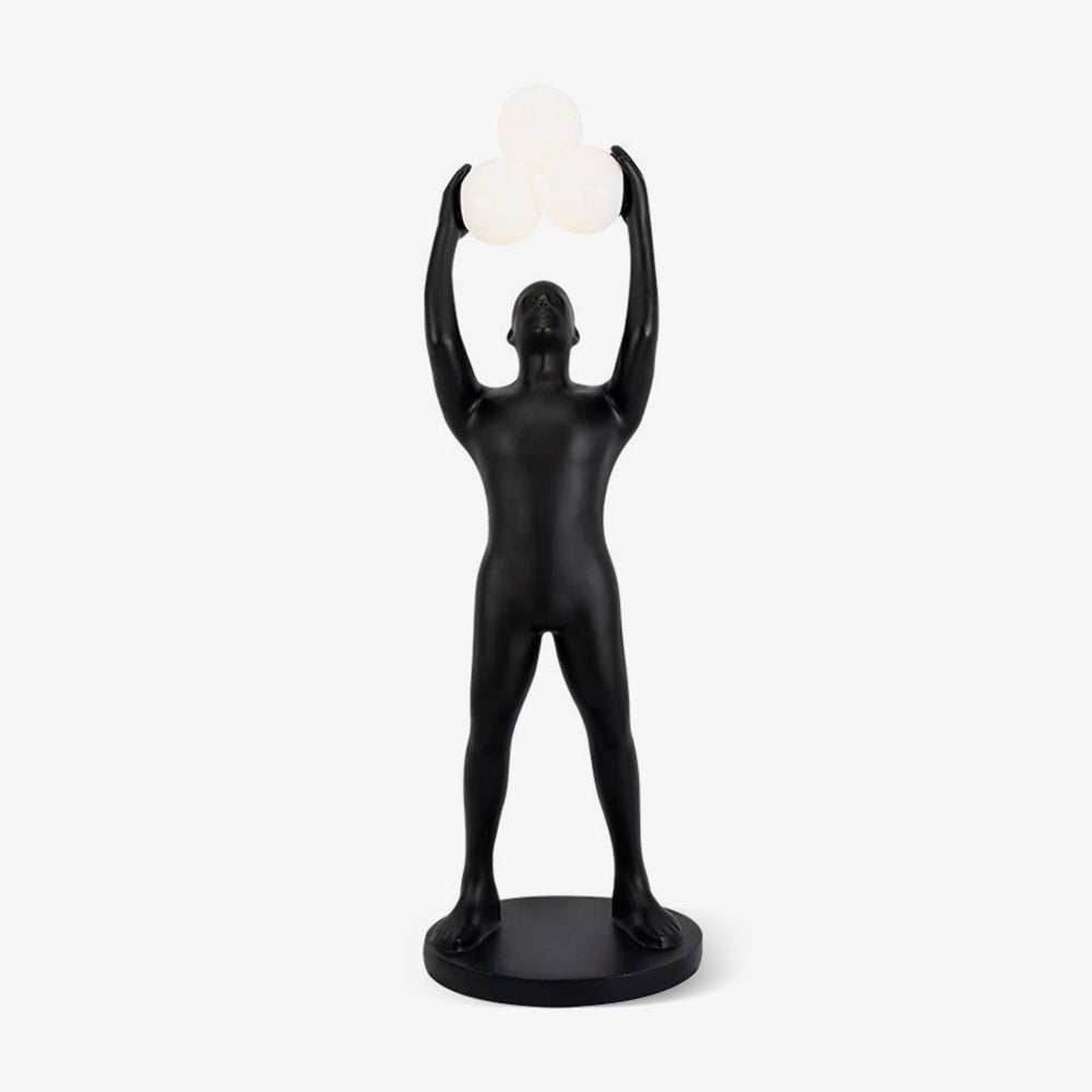 Enlightened Figure Sculptor Floor Lamp - Modern LED Standing Light for Living Room, Bedroom & Office Decor - Adjustable Brightness for Reading & Relaxation