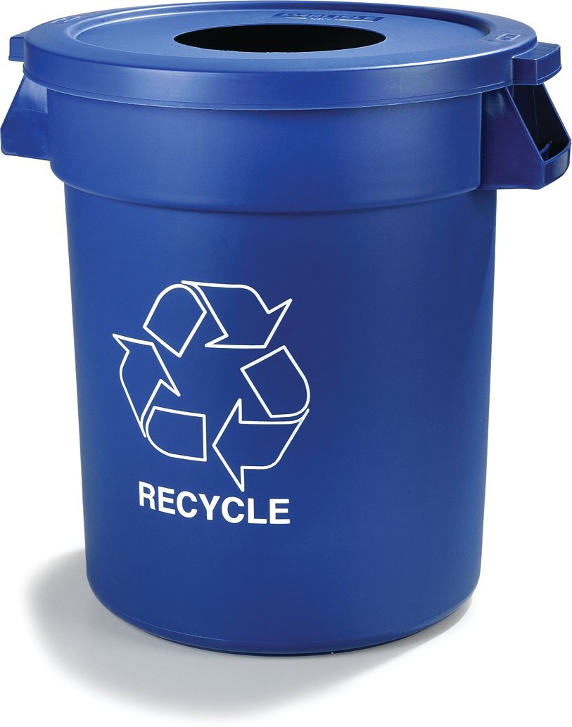 Carlisle FoodService Products CFS Recycle Waste Container - Durable Commercial Recycling Bin for Restaurants, Offices & Schools | Eco-Friendly Waste Management Solution