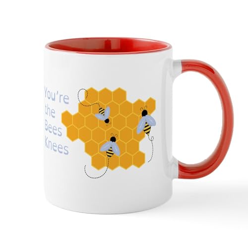 White/Red Inside - The Bees Knees Mugs