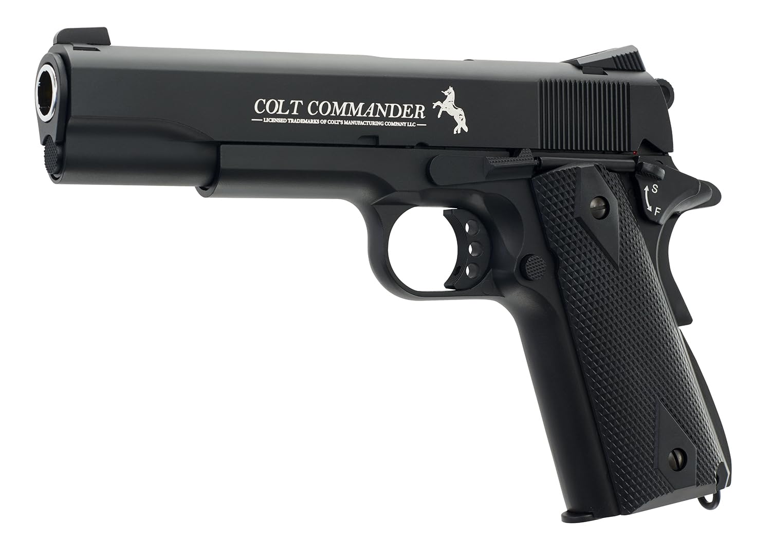 Colt Commander Blowback Metal Frame .177 BB Gun Air Pistol - Realistic CO2 Powered Airgun for Target Practice & Training | Perfect for Backyard Shooting & Outdoor Recreation
