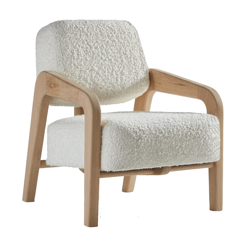Handmade Designer Calder Upholstered Lounge Armchair - Mid-Century Modern Accent Chair for Living Room, Bedroom & Office - Premium Fabric & Wood Frame - Comfortable Reading & Relaxation Chair