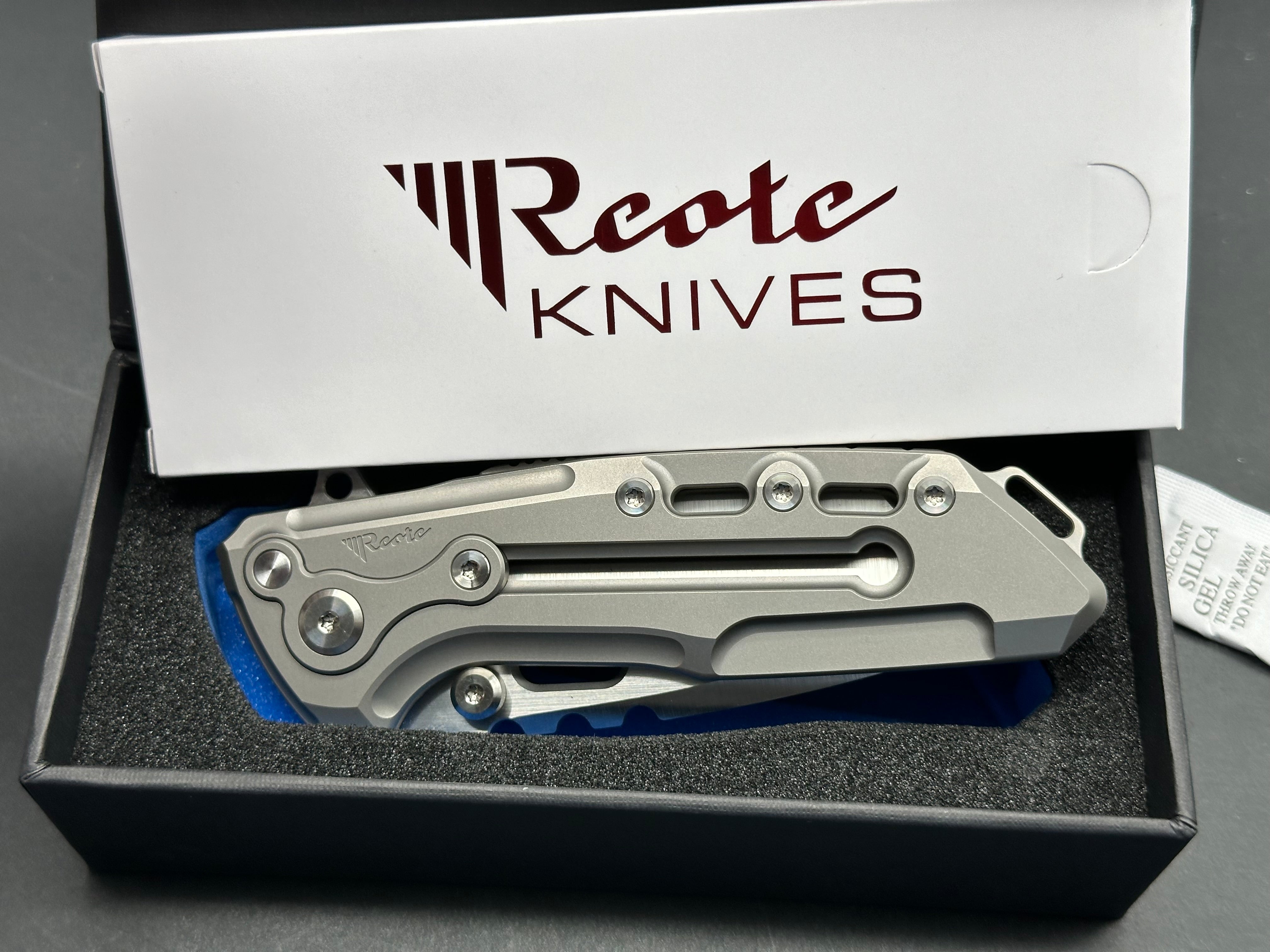 Reate Terminator T1000 Titanium Folding Knife - CPM 3V Steel Blade, Milled Handle for Outdoor, EDC & Survival Use