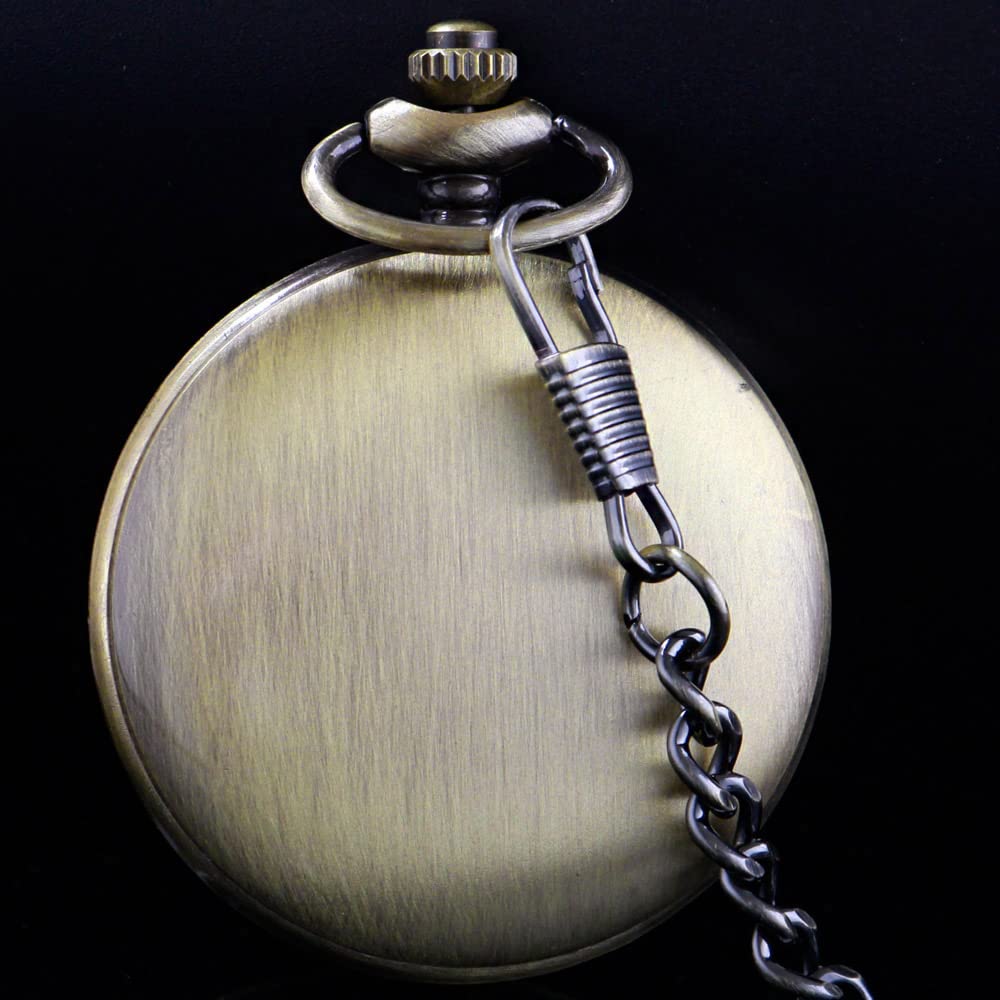 Customizable Smooth Pocket Watch for Men - Personalized Engraved Pocket Watch with Chain - Unique Father's Day Gift Idea - Perfect for Weddings, Anniversaries & Special Occasions