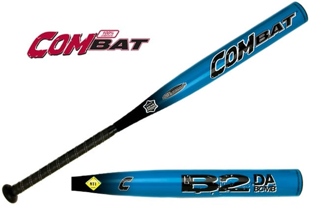 New Combat B2 Da Bomb B2YB1 Youth Baseball Bat - USA Certified for Little League Games - Perfect for Training & Competitive Play (Blue/Black)