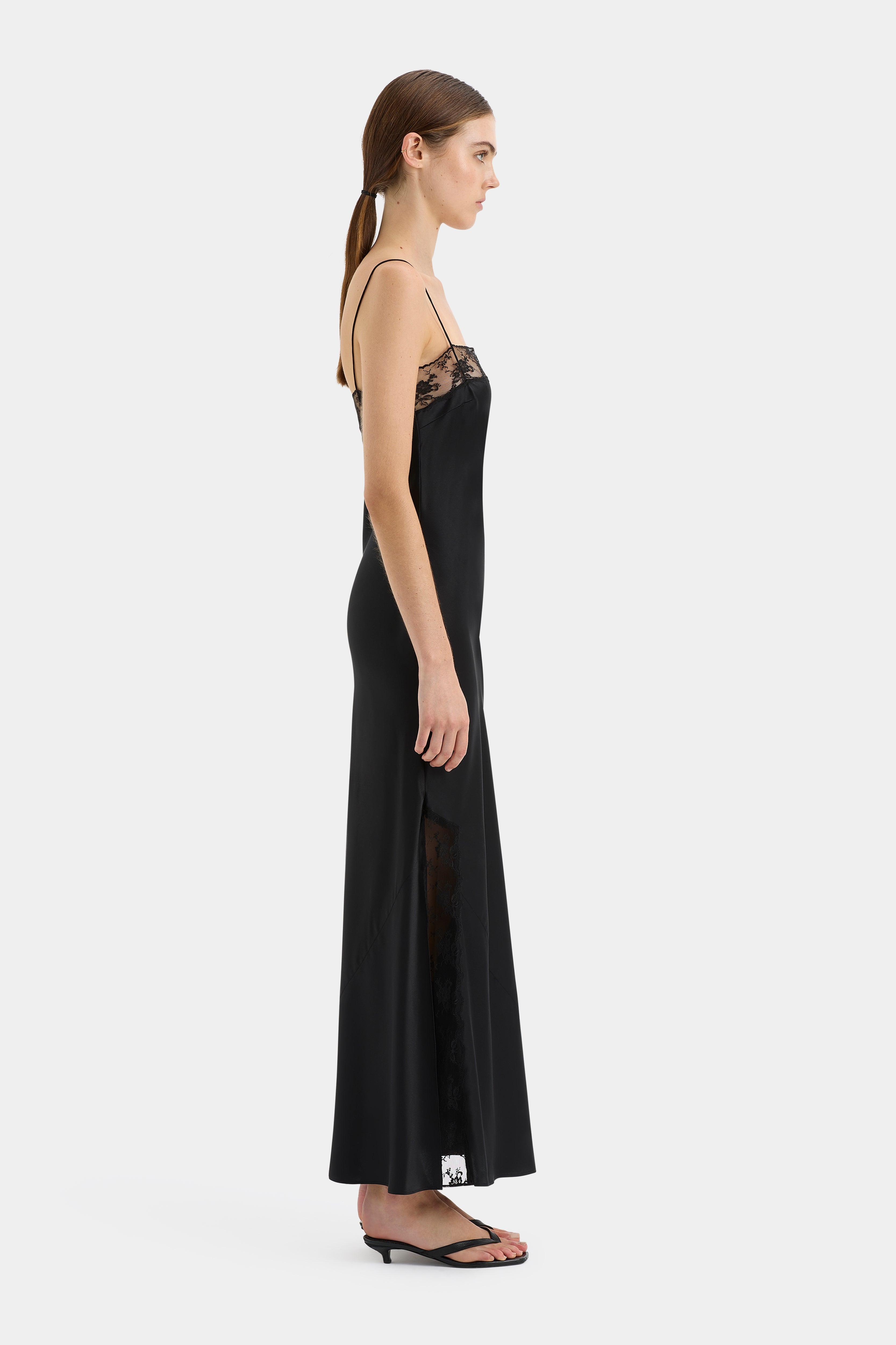 Black Aries Lace Slip - Elegant Lingerie for Women | Perfect for Sleepwear, Bridal & Special Occasions