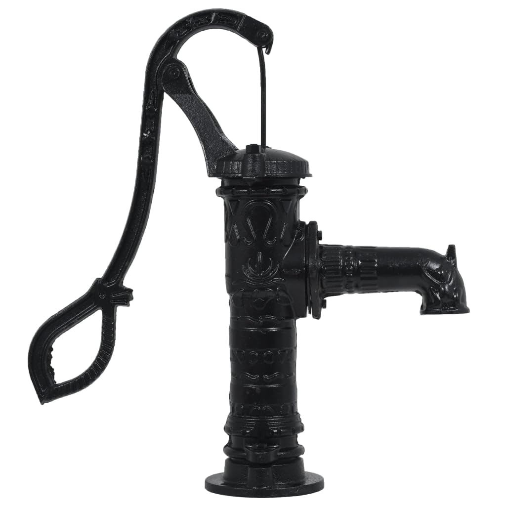 vidaXL Cast Iron Manual Garden Hand Water Pump - Heavy Duty, Easy Install, Durable Outdoor Watering System (30.9 lb) for Lawn, Garden & Farm Irrigation