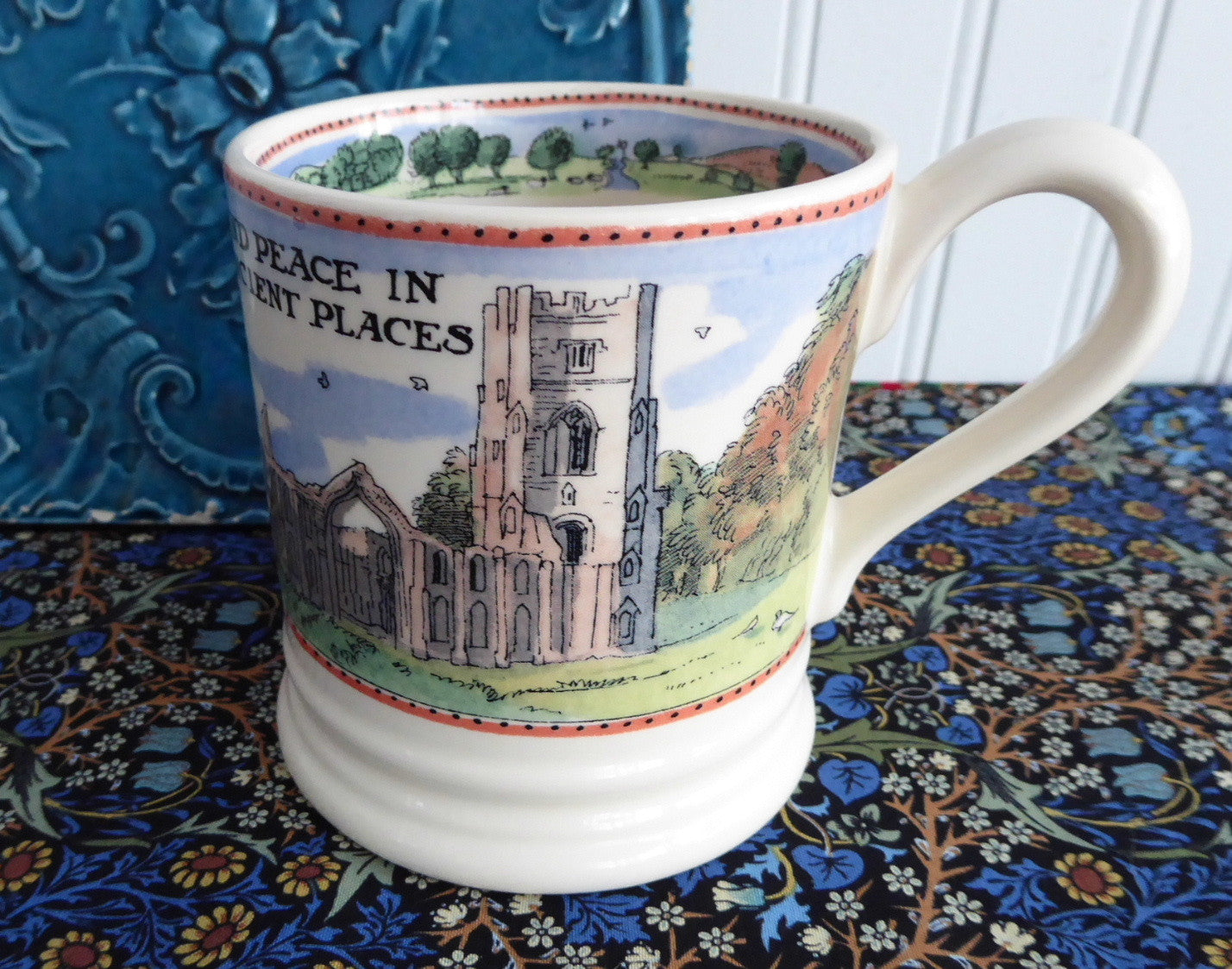 Emma Bridgewater National Trust Countryside Find Peace Mug - English Pottery 2005 - Perfect for Tea, Coffee & Home Decor Gift Idea