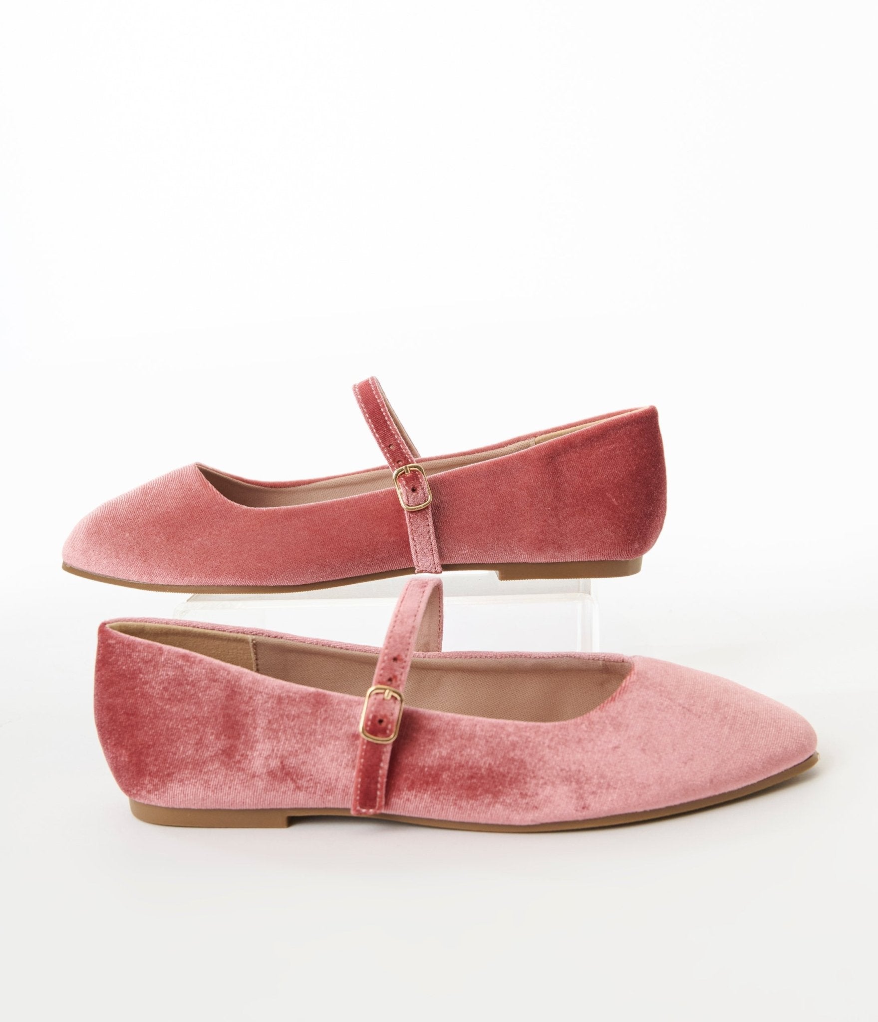 Mauve Velvet Ballet Flats for Women - Comfortable Soft Slip-On Shoes for Casual Wear & Office - Elegant & Stylish Footwear for Everyday Use
