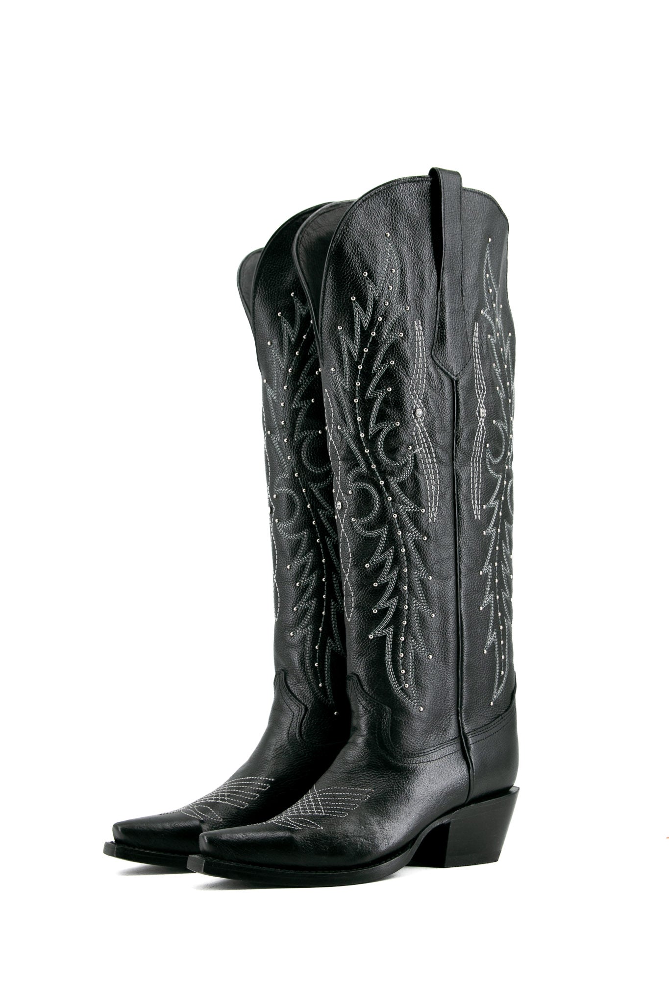 Paulina Women's Tall Wide Calf Cowgirl Boots - Comfortable Snip Toe Western Riding Boots for Country Dancing, Rodeo & Outdoor Activities
