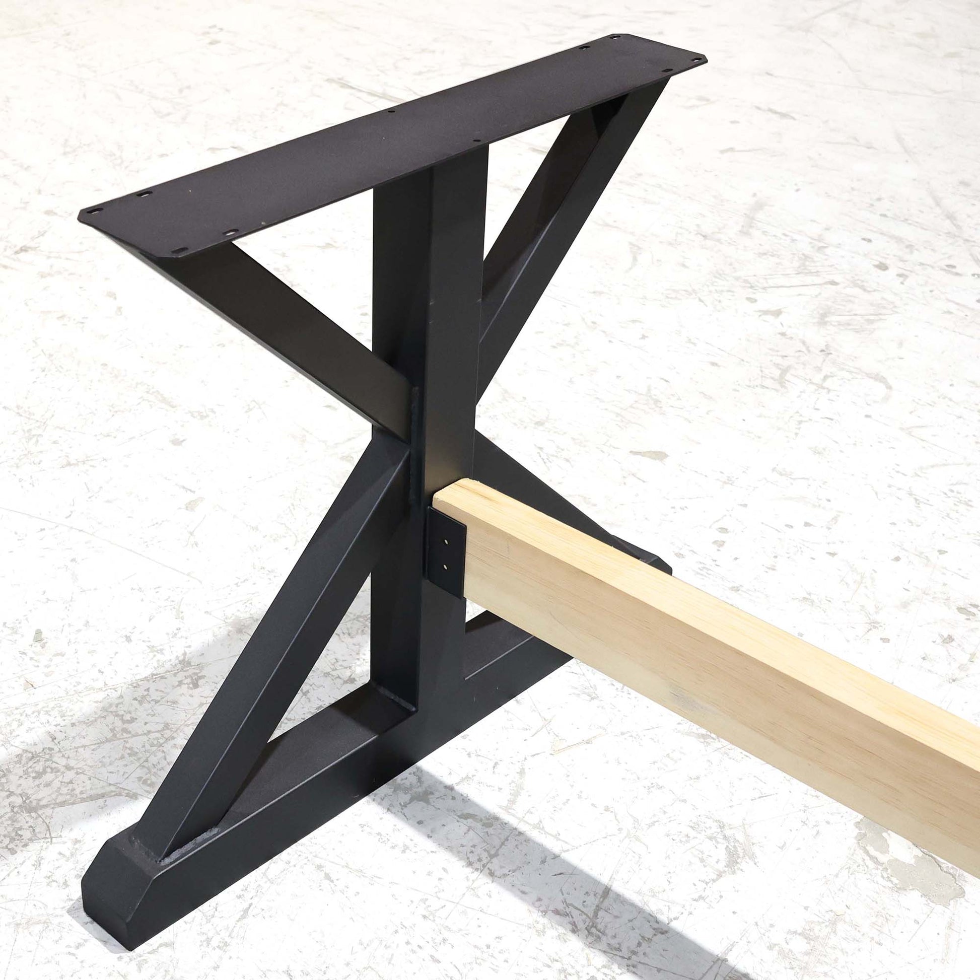 SS515 Extra Wide Trestle Dining Table Legs - 1 Pair Set for Farmhouse, Rustic & Industrial Style Tables - Perfect for DIY Dining Tables, Kitchen Islands & Conference Tables
