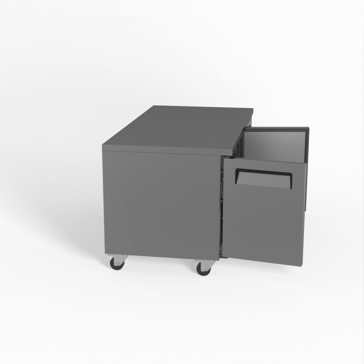 Commercial Under Counter Refrigerator - 2 Door Stainless Steel Worktop Fridge, 800mm Depth - Ideal for Restaurants, Cafes, and Commercial Kitchens