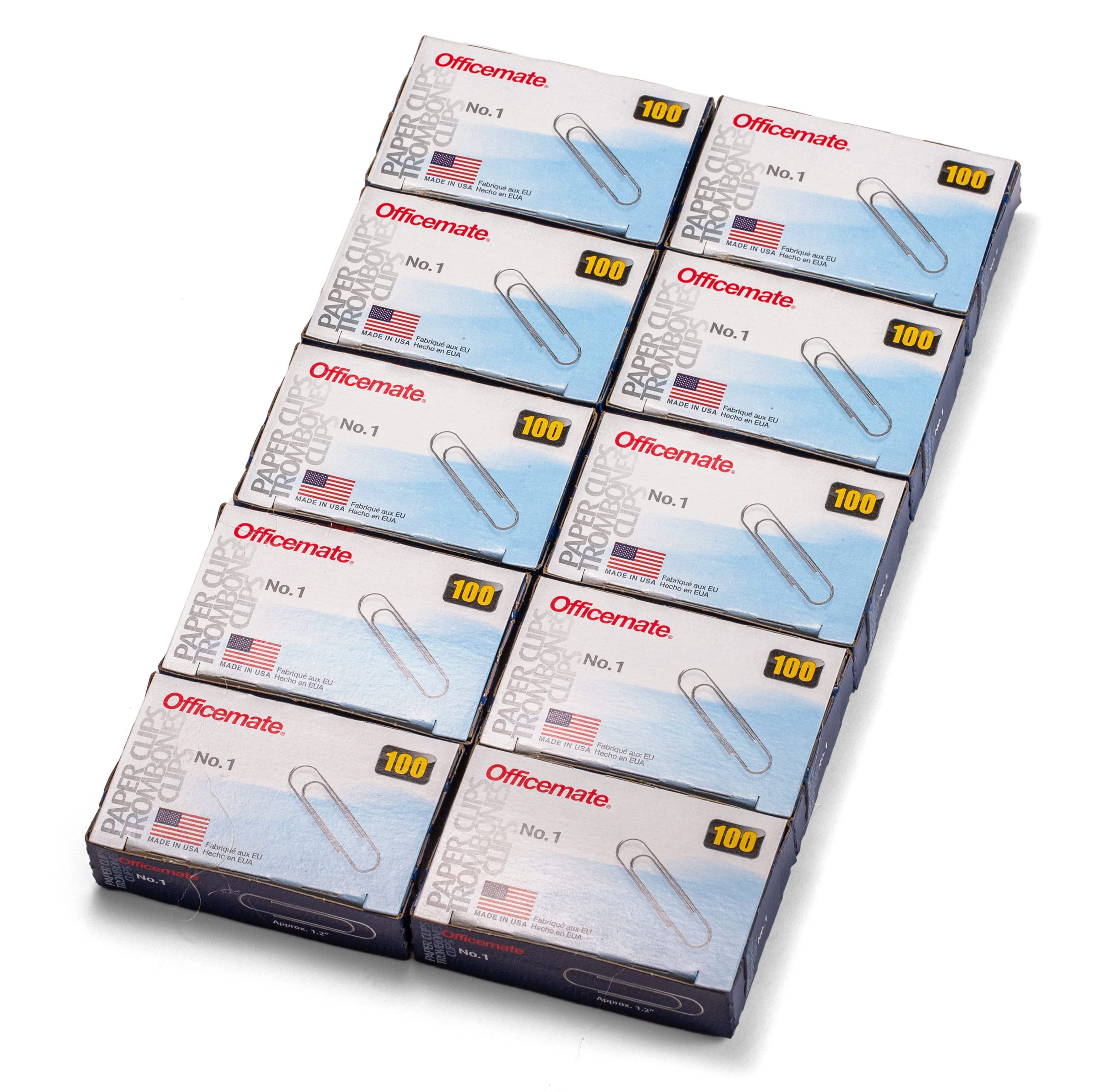 OIC Paper Clips - 100 Pack Small Silver Paper Clips for Office, School & Home Use - Perfect for Organizing Documents, Notes & Files