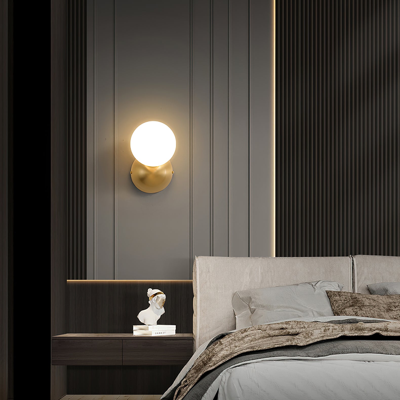 Modern Duris Wall Lamp - Energy Efficient LED Sconce Light Fixture for Bedroom, Living Room & Hallway Decor