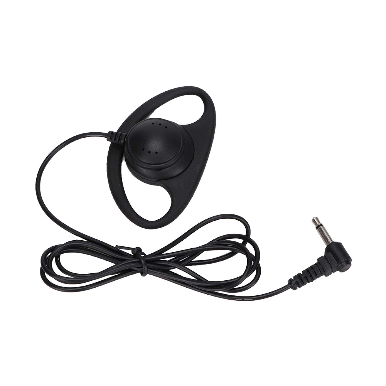Niiyen Walkie Talkie Earpiece - 5 Pack 3.5mm Jack D-Shaped Headset with PTT Listening Mic for Two-Way Radios - Secure Clip-On Design for Security, Construction & Event Staff Communication