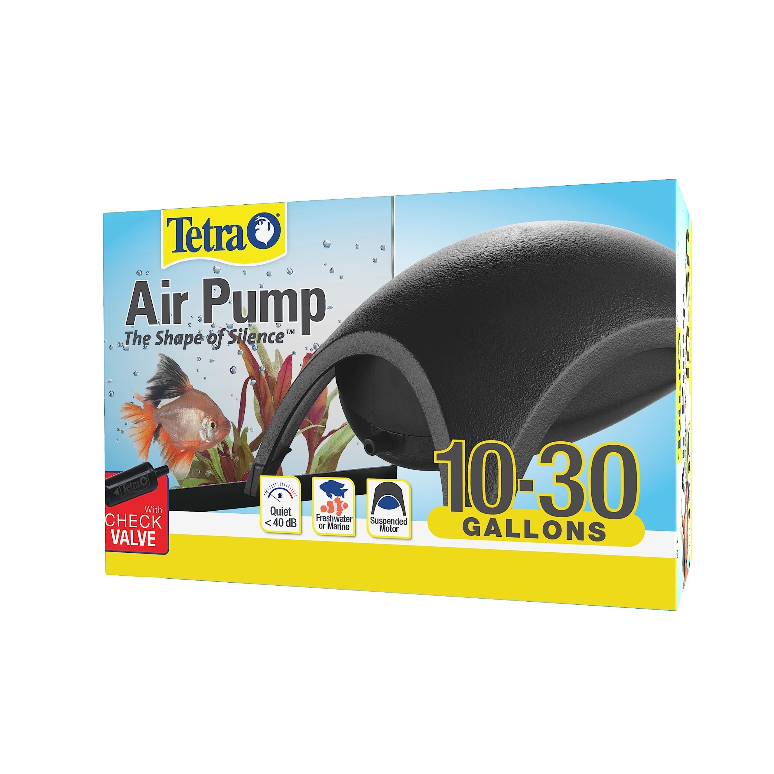 Tetra Whisper Air Pump - Ultra Quiet Aquarium Air Pump with High Oxygen Output for Fish Tanks, Ponds & Hydroponics | Perfect for Home Aquariums, Fish Breeding & Oxygenation