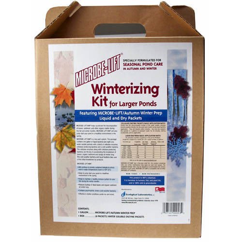 Microbe Lift Autumn & Winter Prep 1 Gallon Pond Treatment Kit - Seasonal Pond Care for Cold Weather (Shipped from USA) - Perfect for Winterizing Backyard Ponds, Water Gardens & Koi Ponds