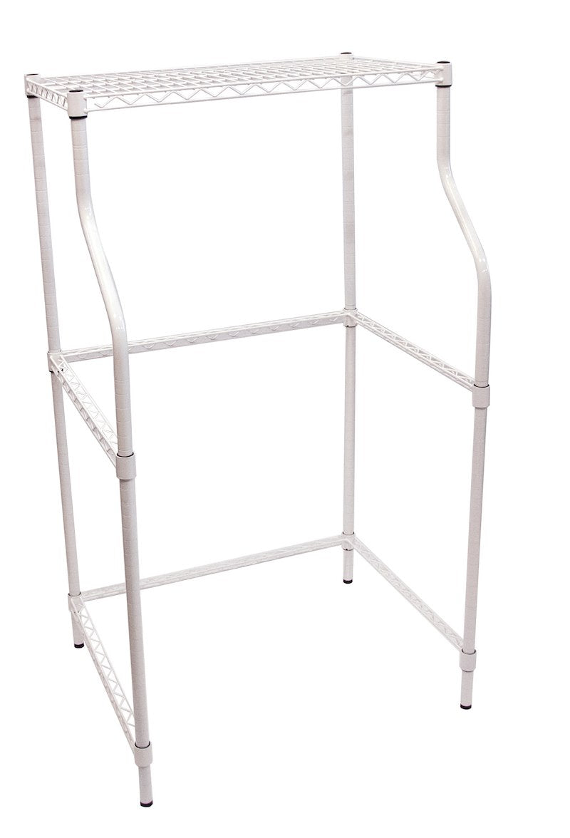 Magic Chef Washer Dryer Pedestal Stand - MCSLS12W White Laundry Appliance Base with Storage Drawer - Perfect for Small Spaces & Stackable Washer Dryer Units