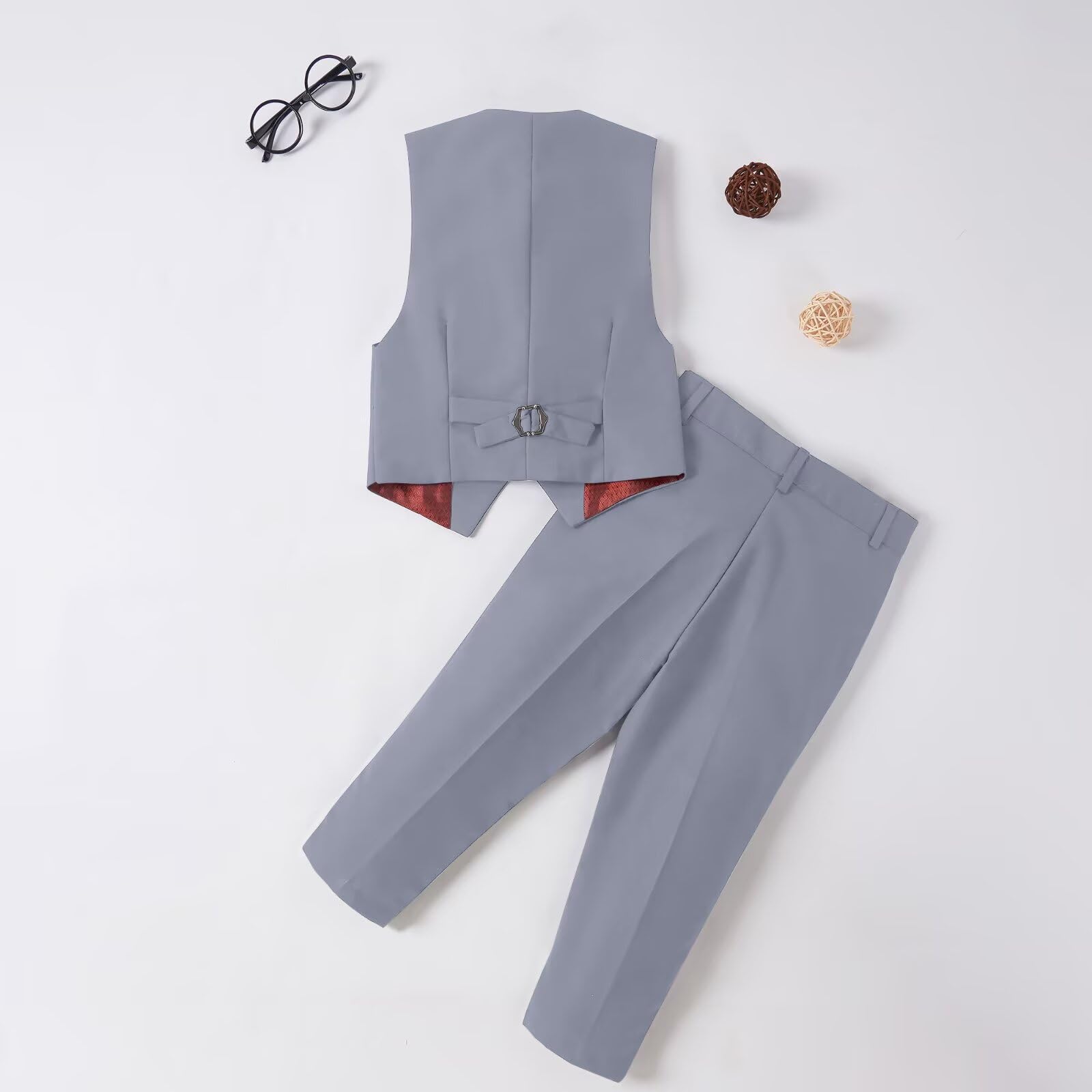 Boys Formal Suits Slim Fit Tuxedo Set - Toddler Wedding Outfit & Dress Clothes for Special Occasions, Parties, and School Events