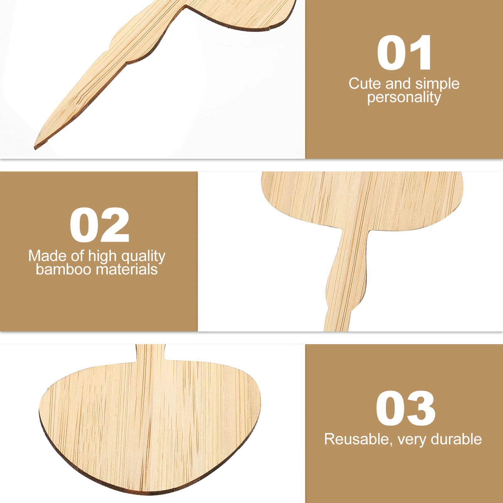 30pcs Bamboo Plant Markers - Reusable Garden Labels for Succulents, Flowers & Herbs | Perfect for Indoor/Outdoor Gardening, Seed Starting & Plant Organization