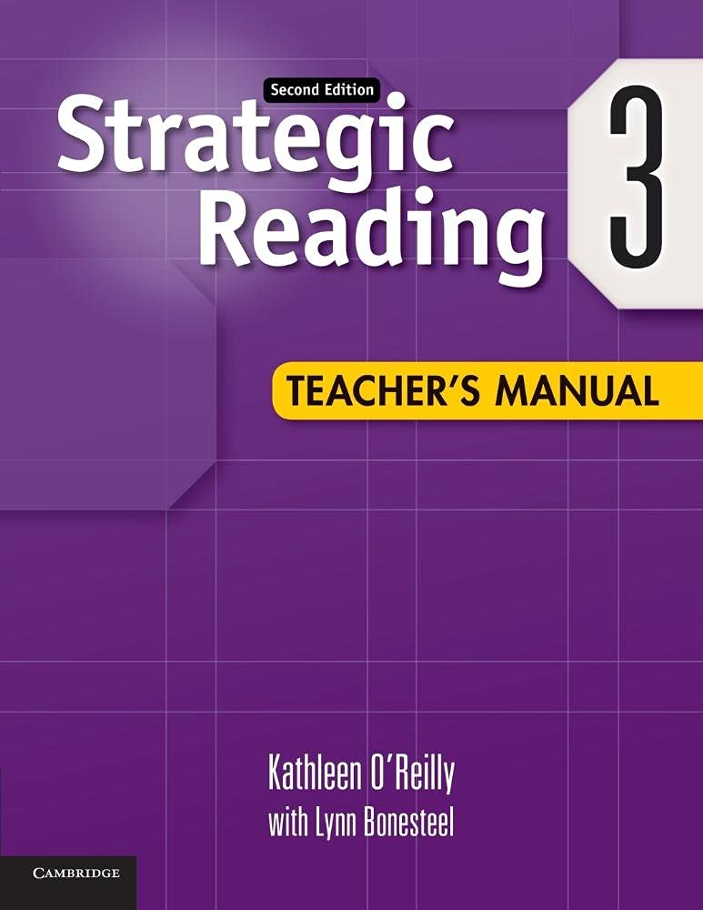 Strategic Reading Level 3 Teacher's Manual - ESL Classroom Guide for Intermediate English Learners | Lesson Plans & Teaching Strategies for Reading Comprehension