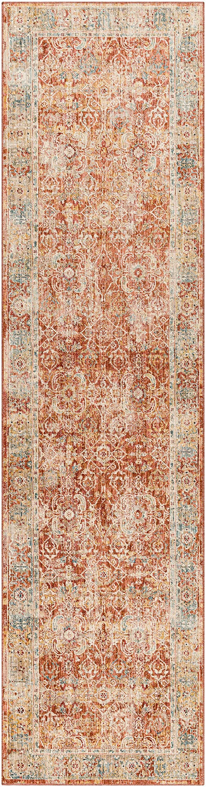 Hauteloom Magatos Traditional Area Rug for Living Room & Bedroom - Black, Purple, Red - 2'7