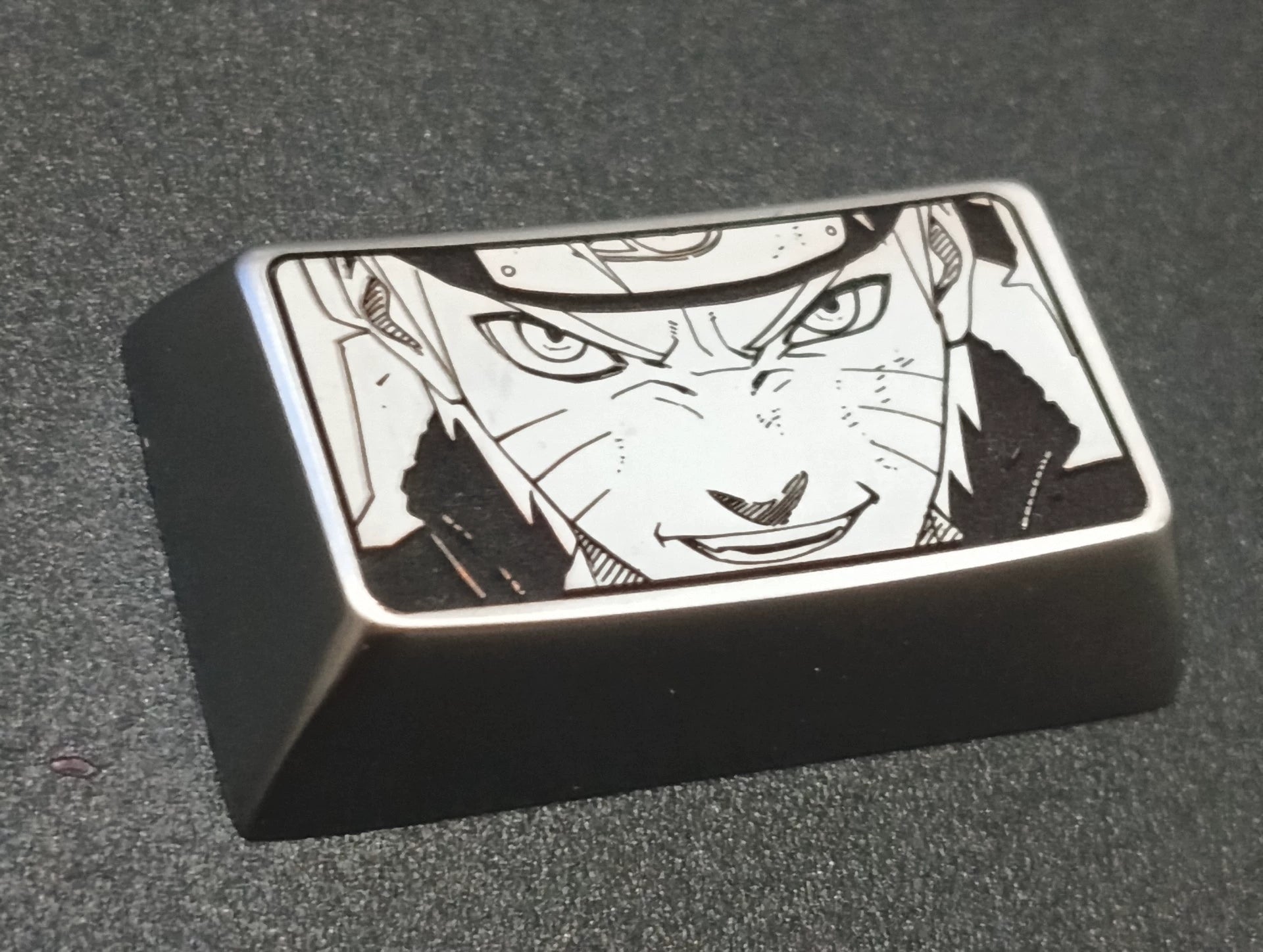 Naruto Anime Zinc Alloy Custom Keycaps - 1.5U & 1.75U Metal Decorative Keycaps for Mechanical Keyboards - Perfect for Gaming, Collecting, and Keyboard Customization