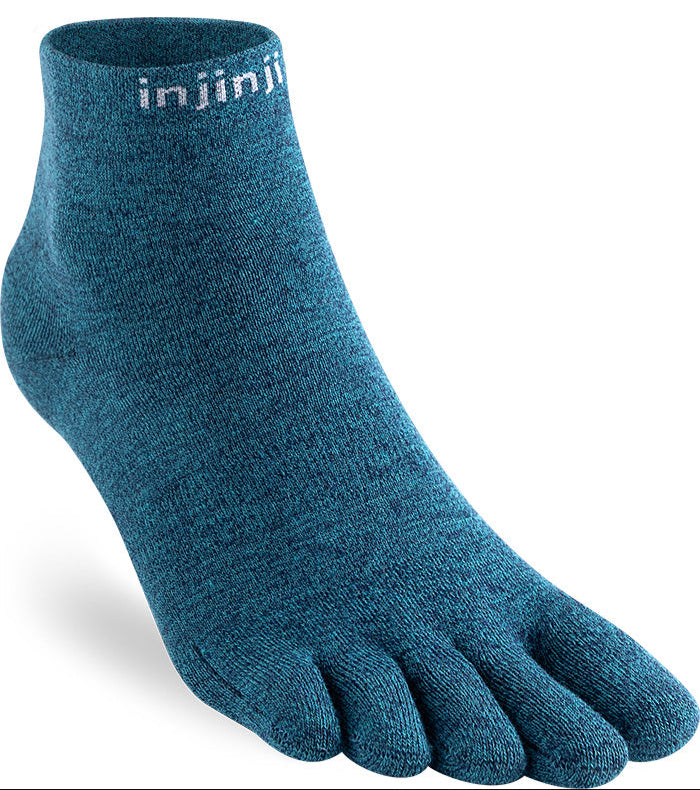 Injinji CoolMax Liner Mini Crew Toe Socks - Moisture Wicking, Blister Prevention for Running, Hiking & Outdoor Activities