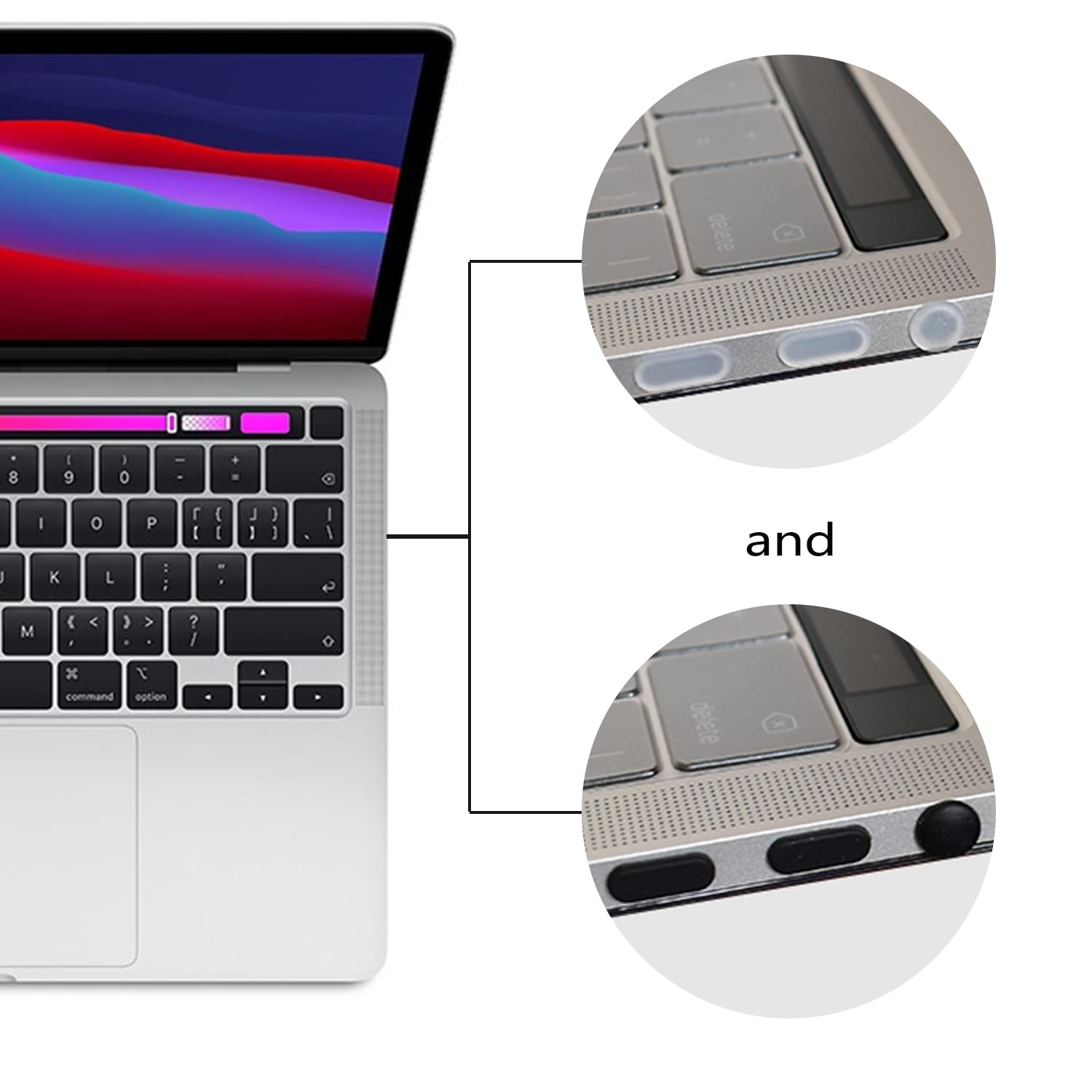 Premium Silicone Dust Plugs for MacBook Pro 14