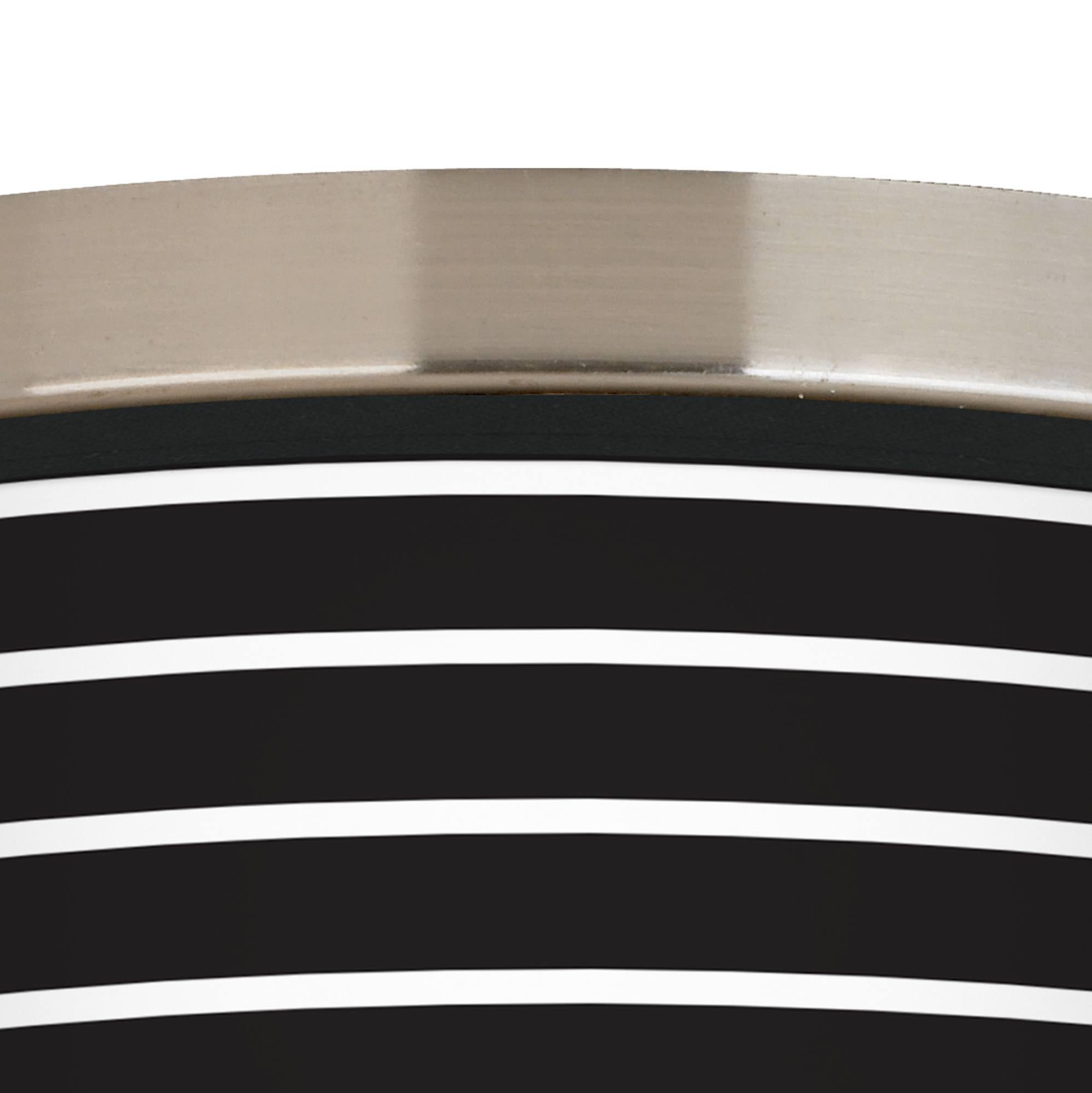 Bold Black Stripe Giclee Energy Efficient LED Ceiling Light with Printed Shade - Modern Lighting for Living Room, Bedroom & Office