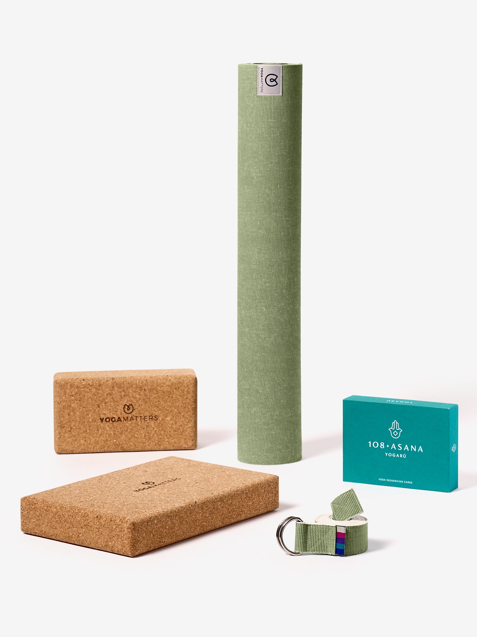 Eco-Friendly Yoga Kit for Beginners - Non-Slip Mat, Blocks & Strap - Perfect for Home, Studio & Travel Yoga Practice