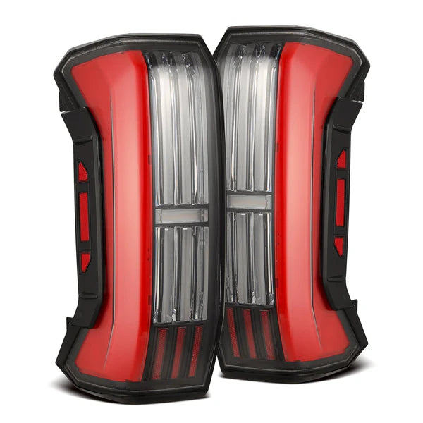 22 24 Toyota Tundra NOVA Series Prismatic LED Tail Lights - Black Red Smoked Lens - Waterproof Brake Lights - For Off-Road & Night Driving Safety