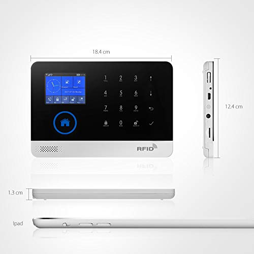 Tuya WiFi GSM Wireless Smart Home Security Alarm System - APP Control, Works with Alexa & Google Home, RFID Access, Anti-Theft Auto Dialer - Easy Installation for Home & Office Protection