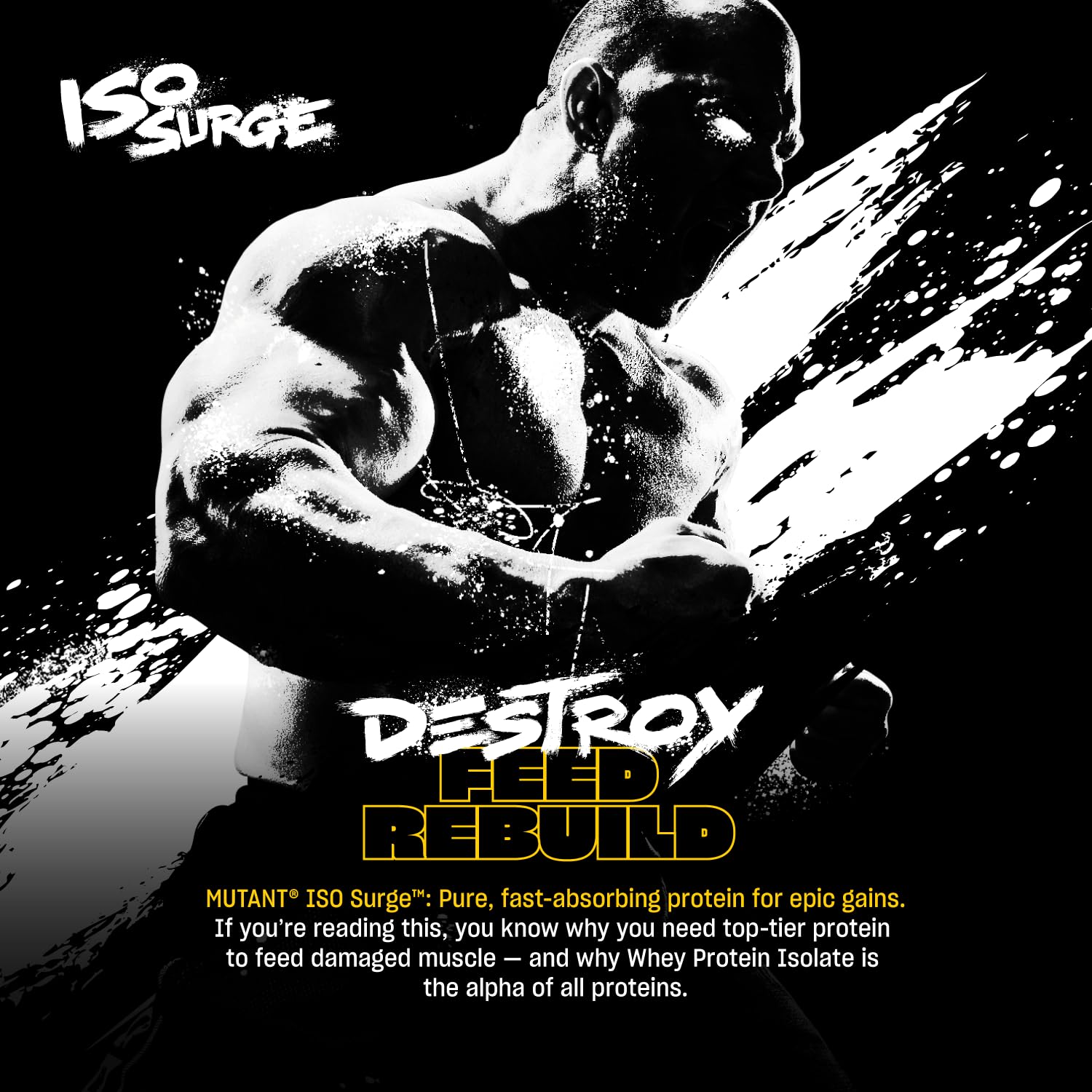 Mutant ISO Surge Whey Protein Isolate Powder - Fast Muscle Recovery & Growth, 5 lb Strawberry Milkshake for Post-Workout, Bulking & Strength Training