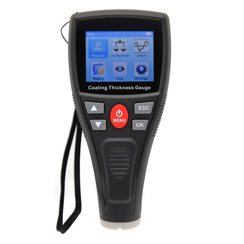 Digital Coating Thickness Gauge - Industrial Paint Thickness Meter for Metal, Wood & Plastic - AMF117 Lab Thickness Tester | Perfect for Automotive, Construction & Quality Control