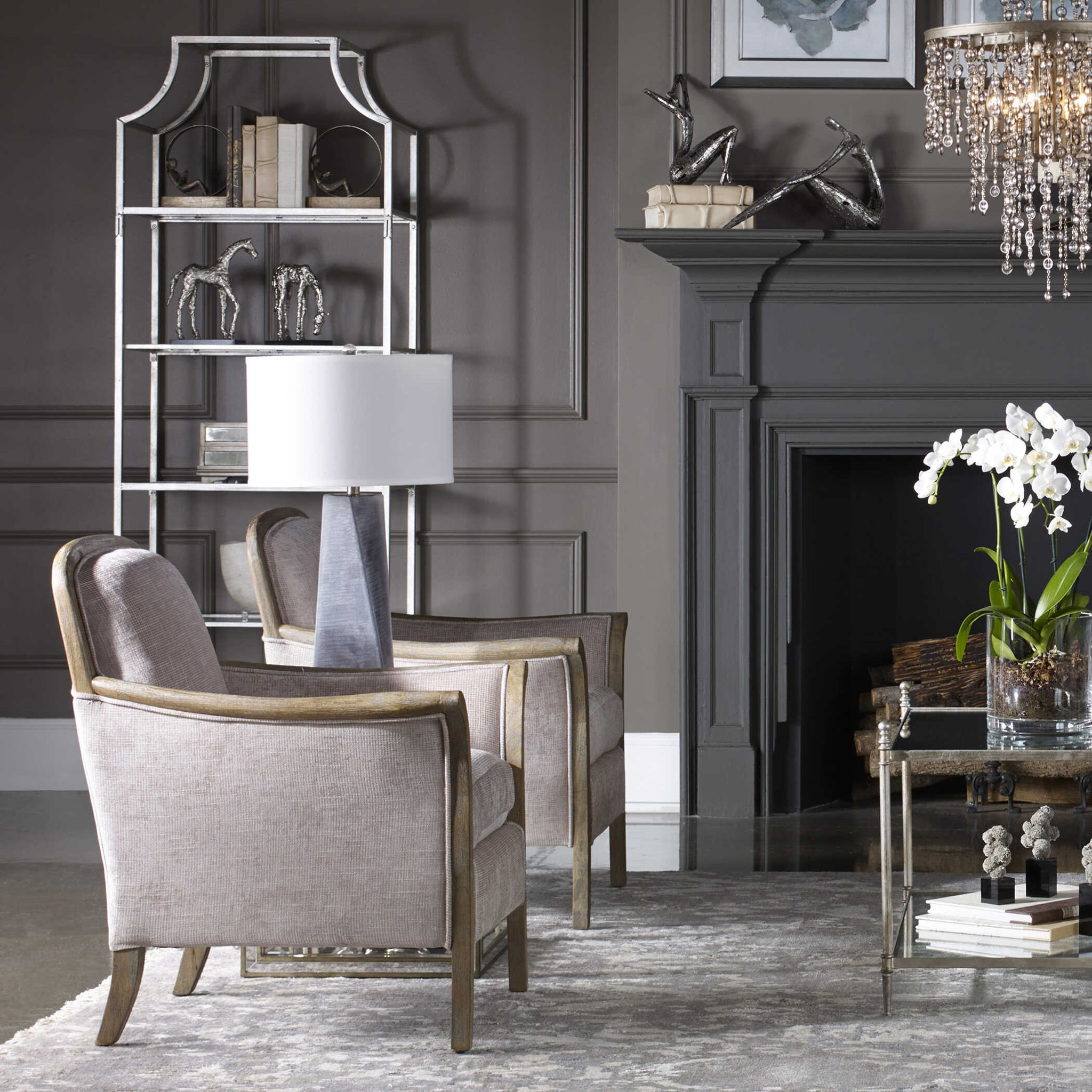 Brittoney Taupe Armchair - Modern Upholstered Accent Chair for Living Room, Bedroom & Office - Comfortable Lounge Seating for Home Decor