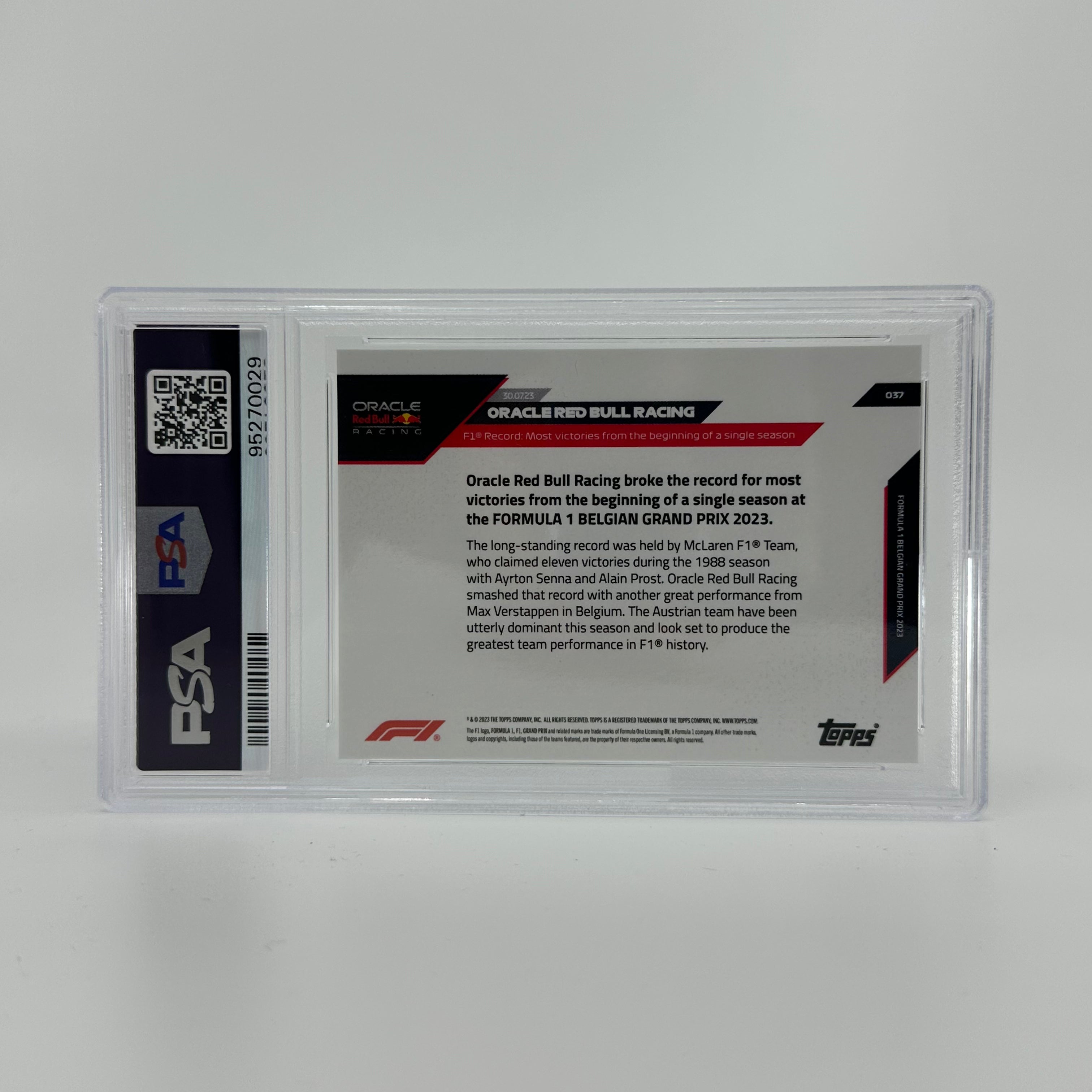 PSA 9 Graded 2005 Topps Max Verstappen #37 Blue Rookie Card - Perfect for F1 Collectors, Sports Memorabilia Displays, and Investment Portfolios