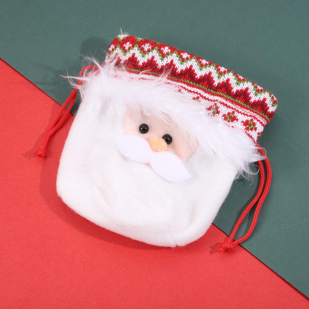 Ursumy Christmas Drawstring Gift Bags - Santa Themed Holiday Party Favors for Candy, Treats & Goodies | Perfect for Gift Wrapping, Xmas Celebrations & Festive Gatherings