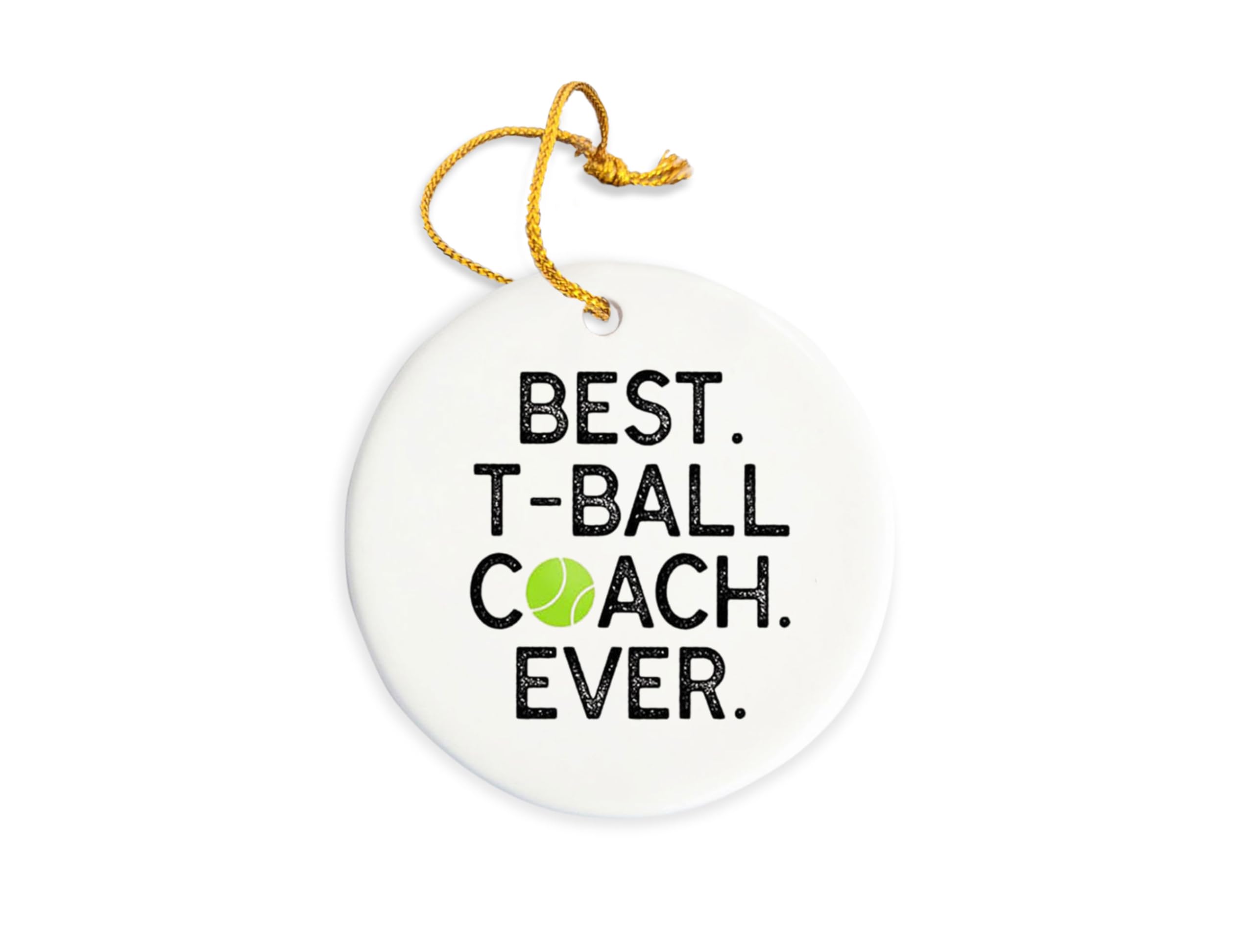 Tball Coach Ceramic Ornament - 3 Inch Christmas Tree Decoration - Personalized Sports Gift for Baseball Coaches - Perfect for Holiday Decor & Team Appreciation Gifts